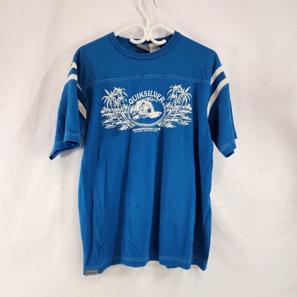 Quicksilver Boardriders Club T-Shirt Mens Size Small Kuala Lumpur Vtg 90s Blue